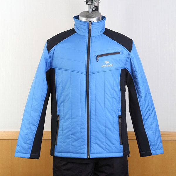 Quilted Polyfill Jacket with Softshell Trim