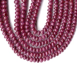 Ruby Rondelle Smooth (b Grade) Beads