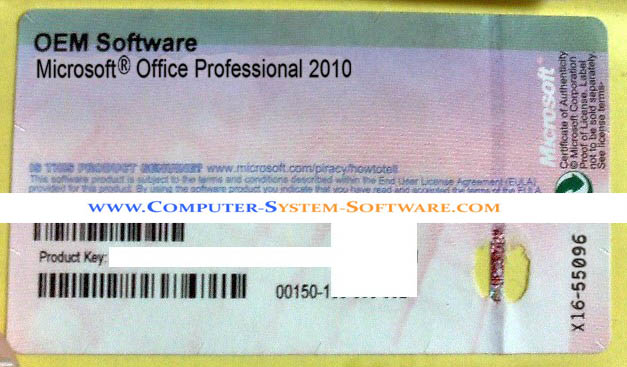 manufacture negotiation price office pro oem coa 2010 key sticker