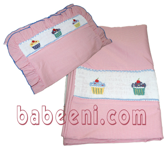 Sell Pink Smocked Sheet Set -SS 008