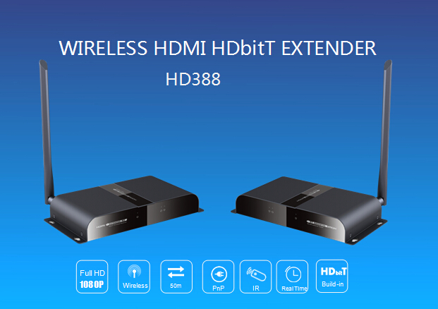 Long Range Wireless HDbitT HDMI AV Extender TV Transmitter 50 Meters(or 200 Meters)