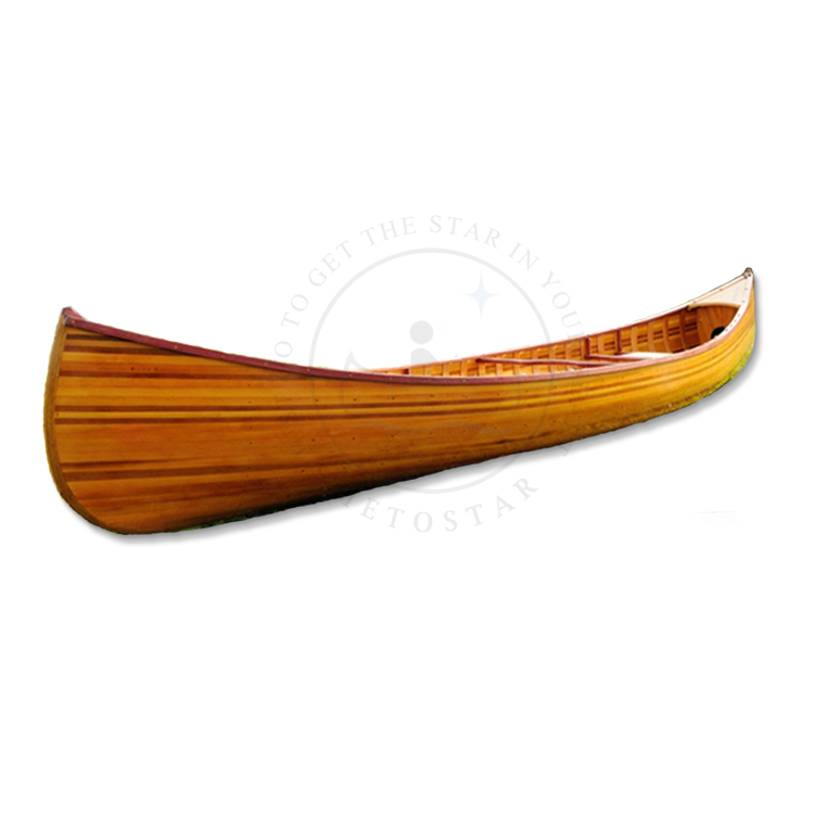 Wooden canoe fishing kayak rowing boats