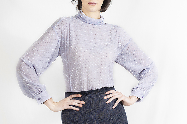 Dotted Chiffon Blouse