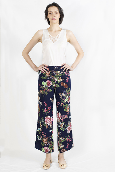 T-1906020-1 Top: Lace Top, T-1906020-2 Bottom: Floral Printed Pants
