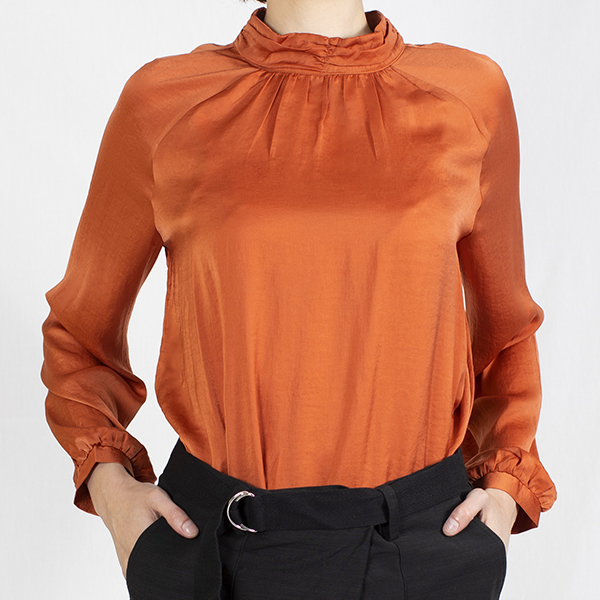 Polyester Blouse with Raglan Sleeves