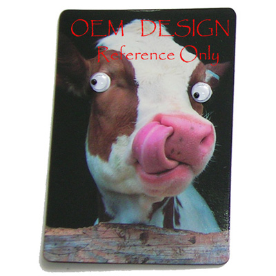 Printing rubber magnet with moving eyes