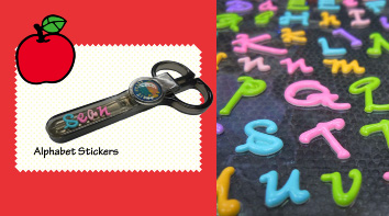 Alphabet form sticker