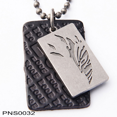 Necklace - PUNK (Leather and Ball Chain)