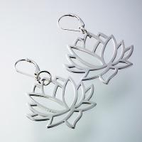 SILVER EARRING W/LOTUS SIGN