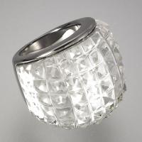 SILVER RING W/CRYSTAL STONE