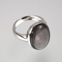 SILVER RING W/PRECIOUS STONE