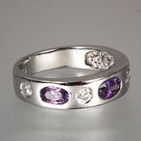 SILVER RING W/CZ STONE