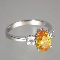 SILVER RING W/CZ STONE