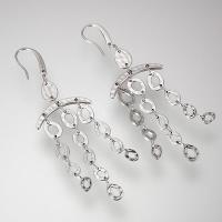SILVER EARRING W/HAMMER SURFACE