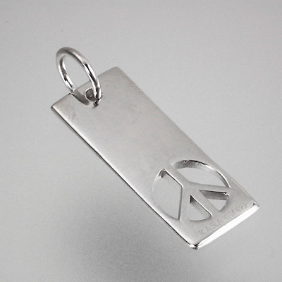SILVER PENDANT W/PEACE
