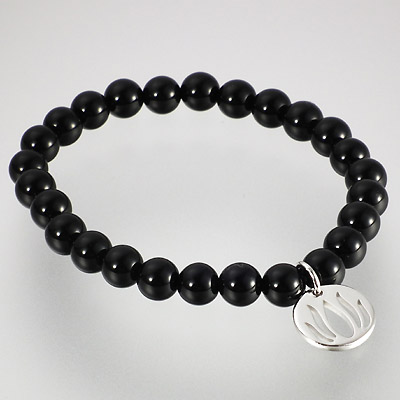SILVER BRACELET W/LOTUS