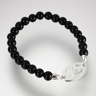 SILVER BRACELET W/OM WORD