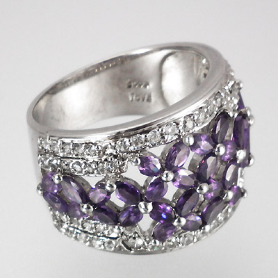 SILVER RING W/CZ STONE