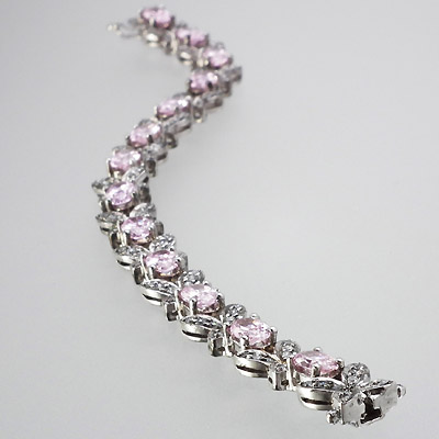 SILVER BRACELET W/CZ STONE