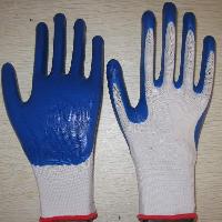 Blue Nitrile Coated Safety Working Gloves Ng1501-1