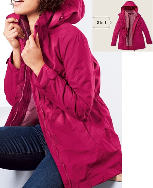 Ladies' Functional Outdoor Jacket, 3 in 1