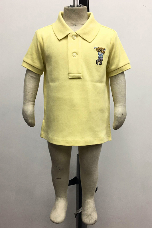 Infant Bear-embroidered Polo Shirt