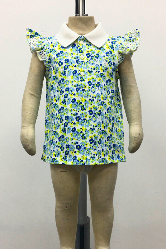 Infant Floral Print Cotton Romper