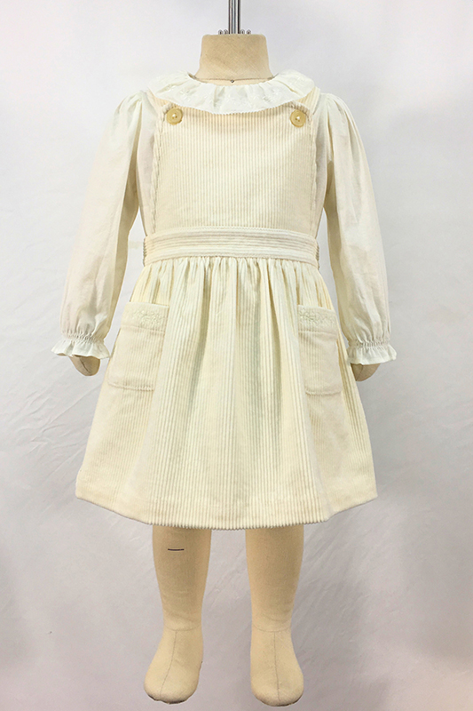 Infant 2-piece Batiste Top & Corduroy Dress Set