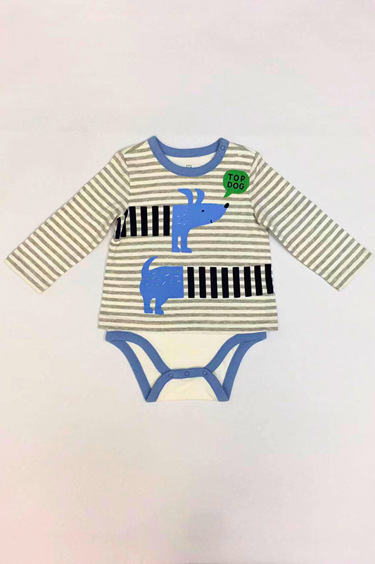 Baby Striped Cotton Bodysuit