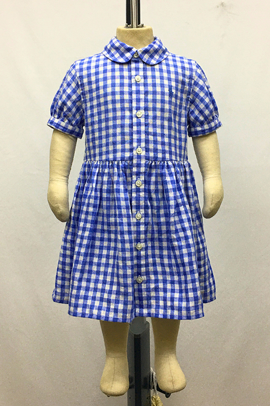Infant Linen Gingham Dress Set