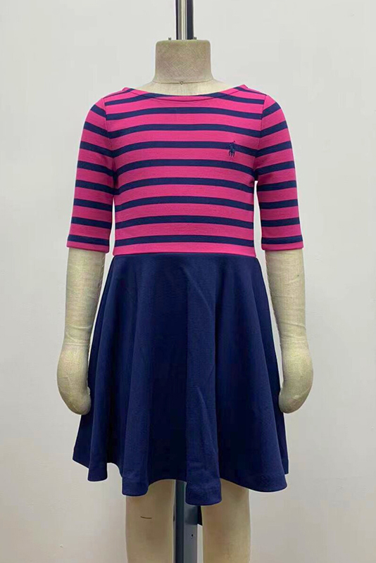 Girl's Striped Cotton Dress