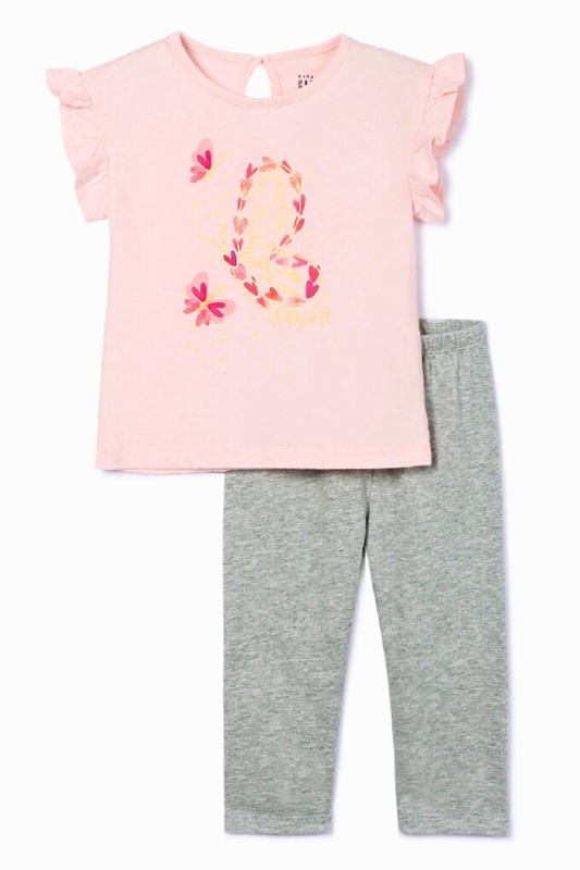 Girl's Printed T-shirt with Legging