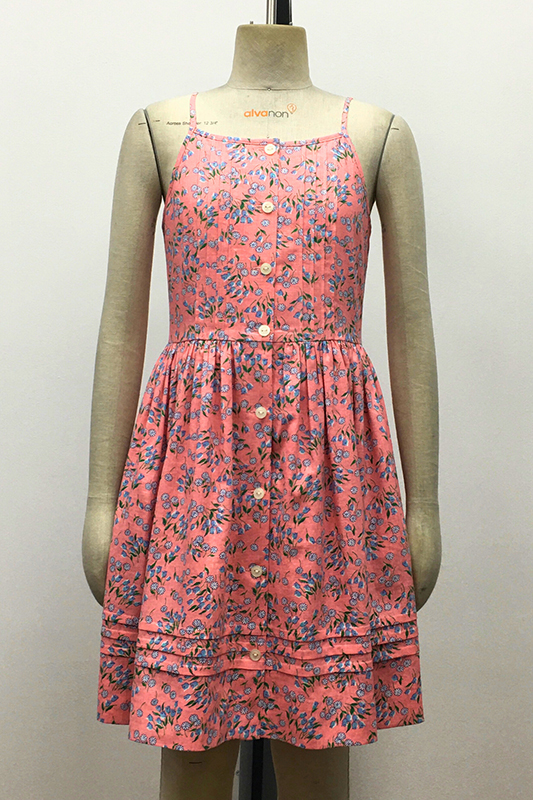 Girl's Floral Linen-cotton Dress