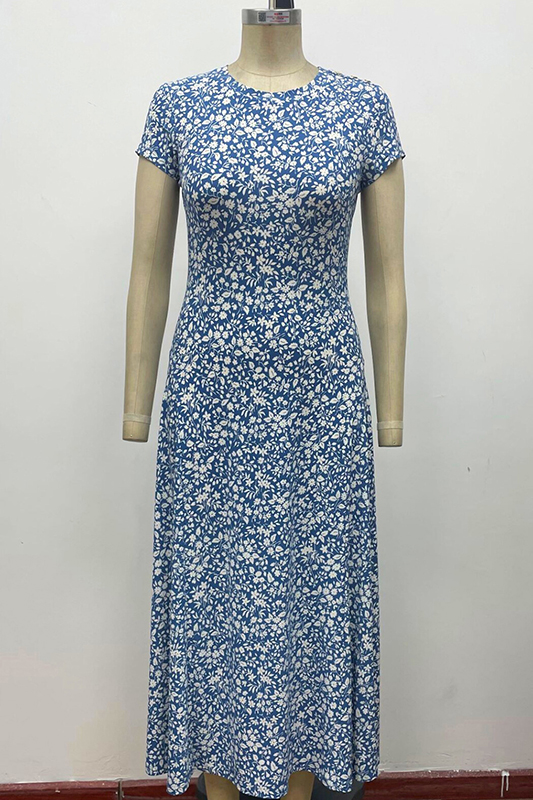 Women's Crew Neck A-line Dress