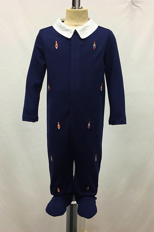 Baby Soft Cotton Embroidered Coverall