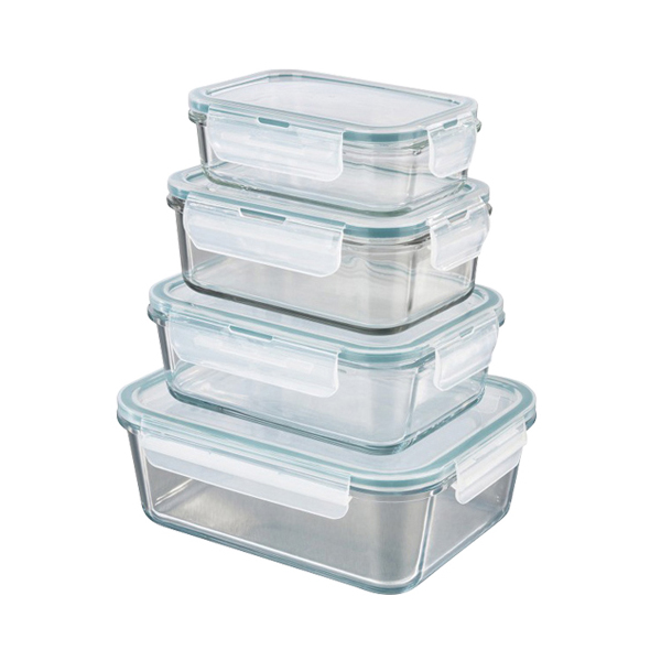 Gourmetmaxx Glass Container (4pcs)