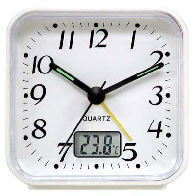 Quartz Alarm Clock With Thermometer