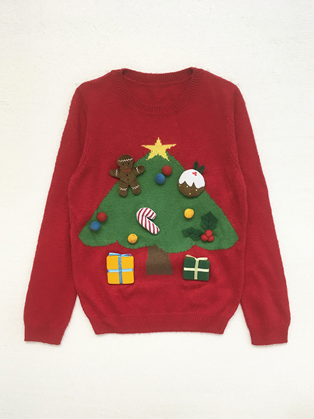 Christmas Appliqued Sweater