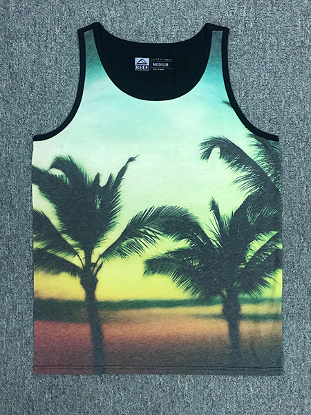 Mens Knitted Tank with Print