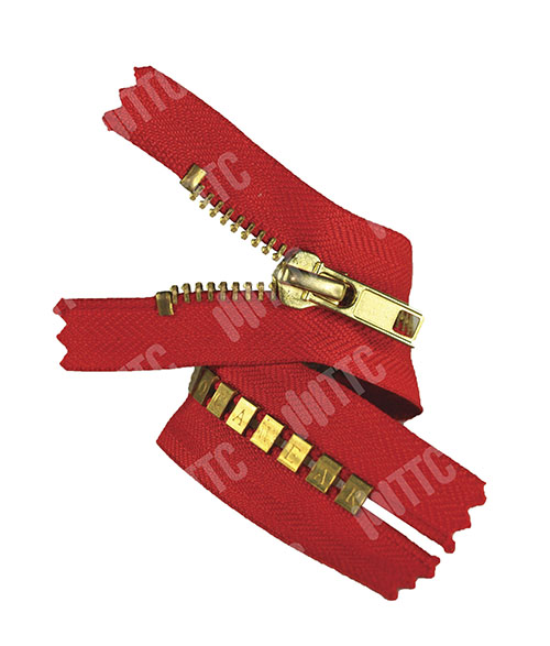 Metal Zip with Stopper Deco