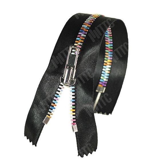 Satin Tape Metal Zip