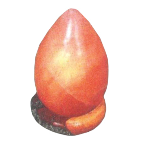 Tear Shape Crystal Salt Lamp with Wooden Base