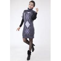 Ladies Sweater With Intarsia Knitted