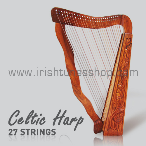 27 Strings Celtic Harp With Tuning Key And Extra String