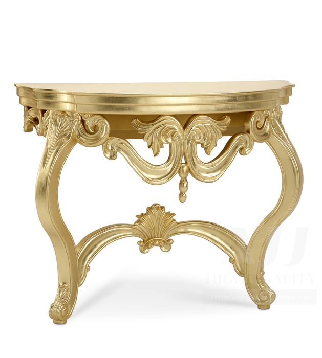 Neo-classic Style Gold Painted Console Table