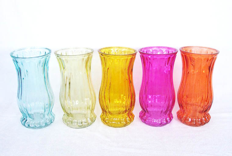 Sell Machine made glass vase in different colors