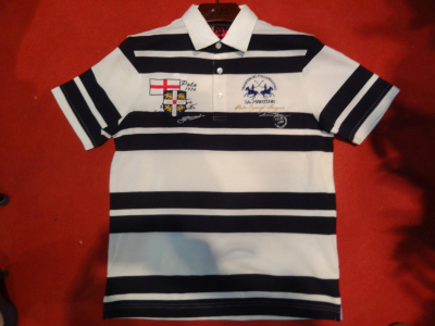 Yarn Stripe Polo Shirt