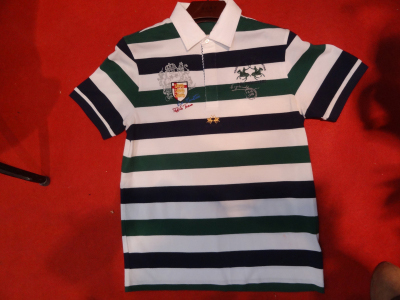 Yarn Stripe Polo Shirt