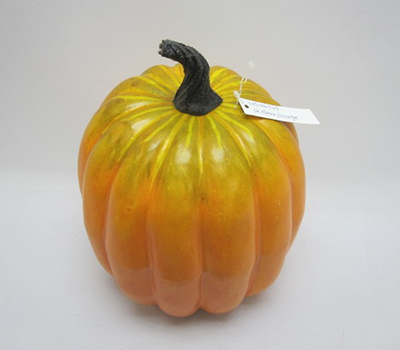 7 X 7 X 10 inches / 17 X 17 X 25CM TALL PUMPKIN