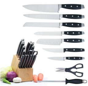 Sell 15 Pcs Knife Set In Wooden Black